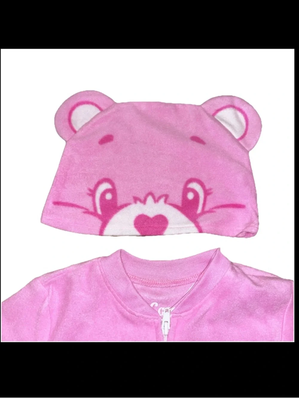 Care Bears Cheer Bear Long Sleeve Blanket Sleeper Footed Pajama Pink 12M